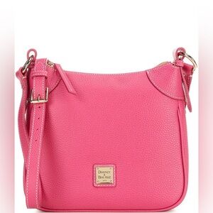 NWOT Dooney & Bourke Lucca Leather Crossbody Bag - fuchsia (Retail $218)